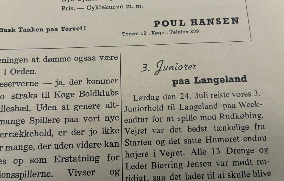 1948; 3. junior til Langeland