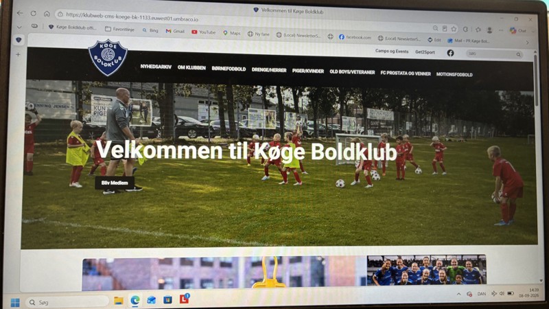 Køge Boldklub har fået nydesignet hjemmeside